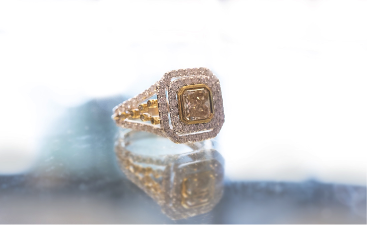 Custom White & Yellow Gold Diamond Ring