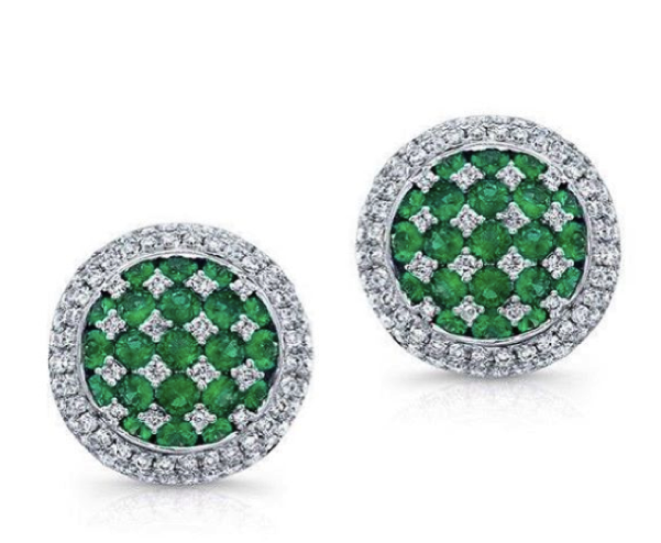 Diamond and emerald earrings 