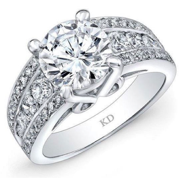 Large diamond engagement ring