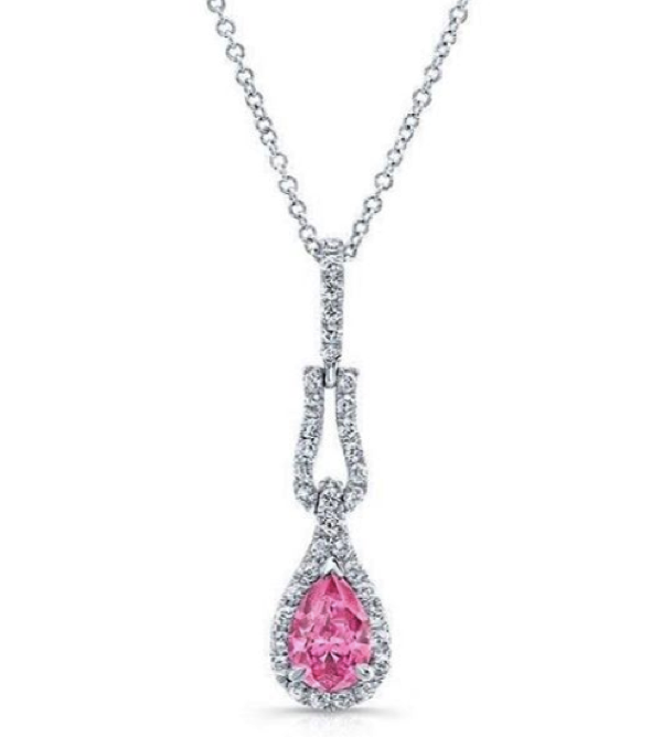 Pink diamond necklace 