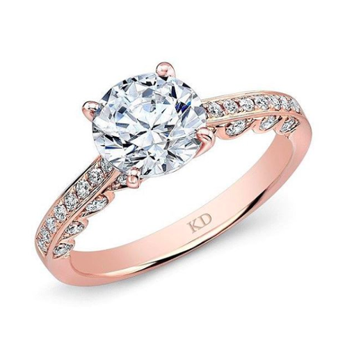 Engagement Ring with Rose Gold