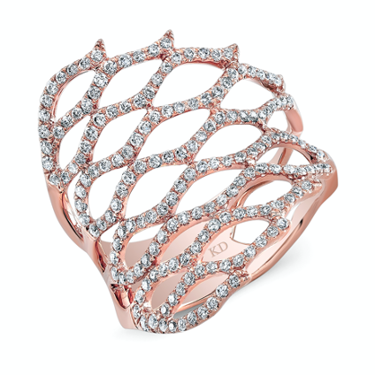 Fancy contemporary rose gold ring in frisco